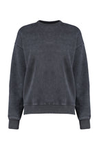 Antrasit Eskitme/Soluk Efektli Kalın İçi Polarlı Oversize/Geniş Kalıp Örme Sweatshirt TWOAW24SW00151