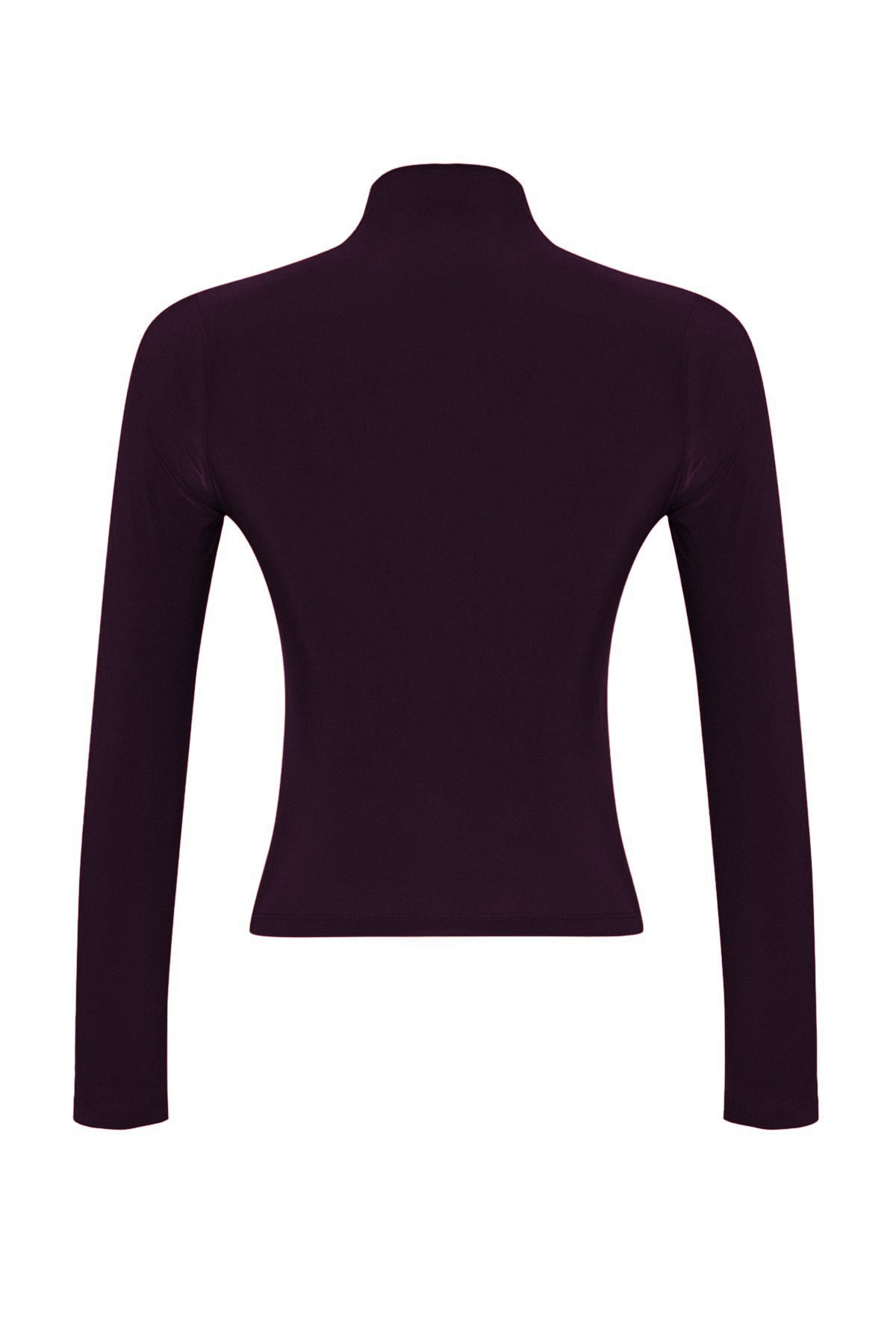 Trendyolmilla Mürdüm Büzgülü Kare Yaka Vücuda Oturan Esnek Örme Bluz TWOSS24BZ00487