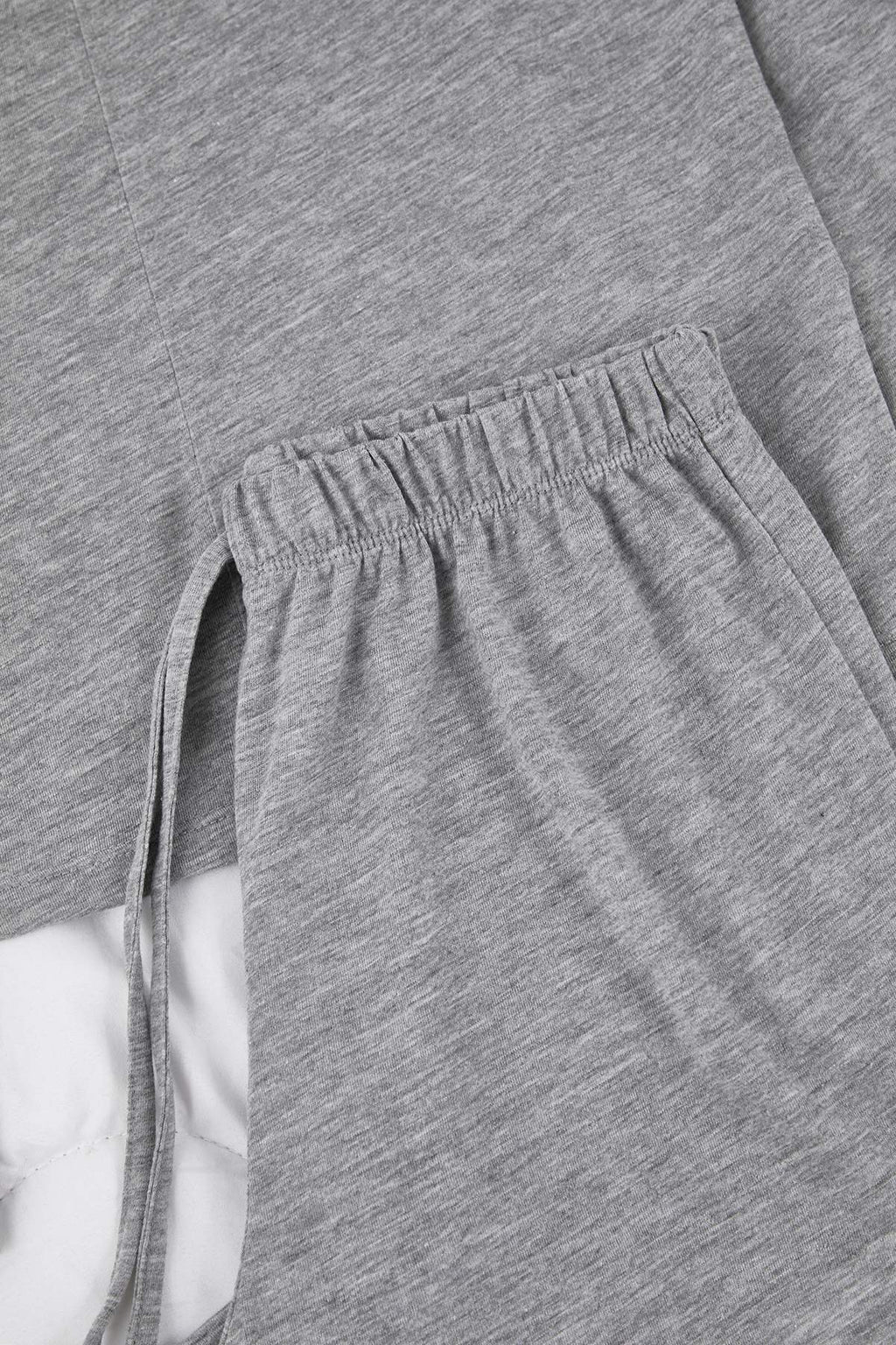 Gri Melanj Pamuklu Örme Pijama Takımı THMAW26PT00227