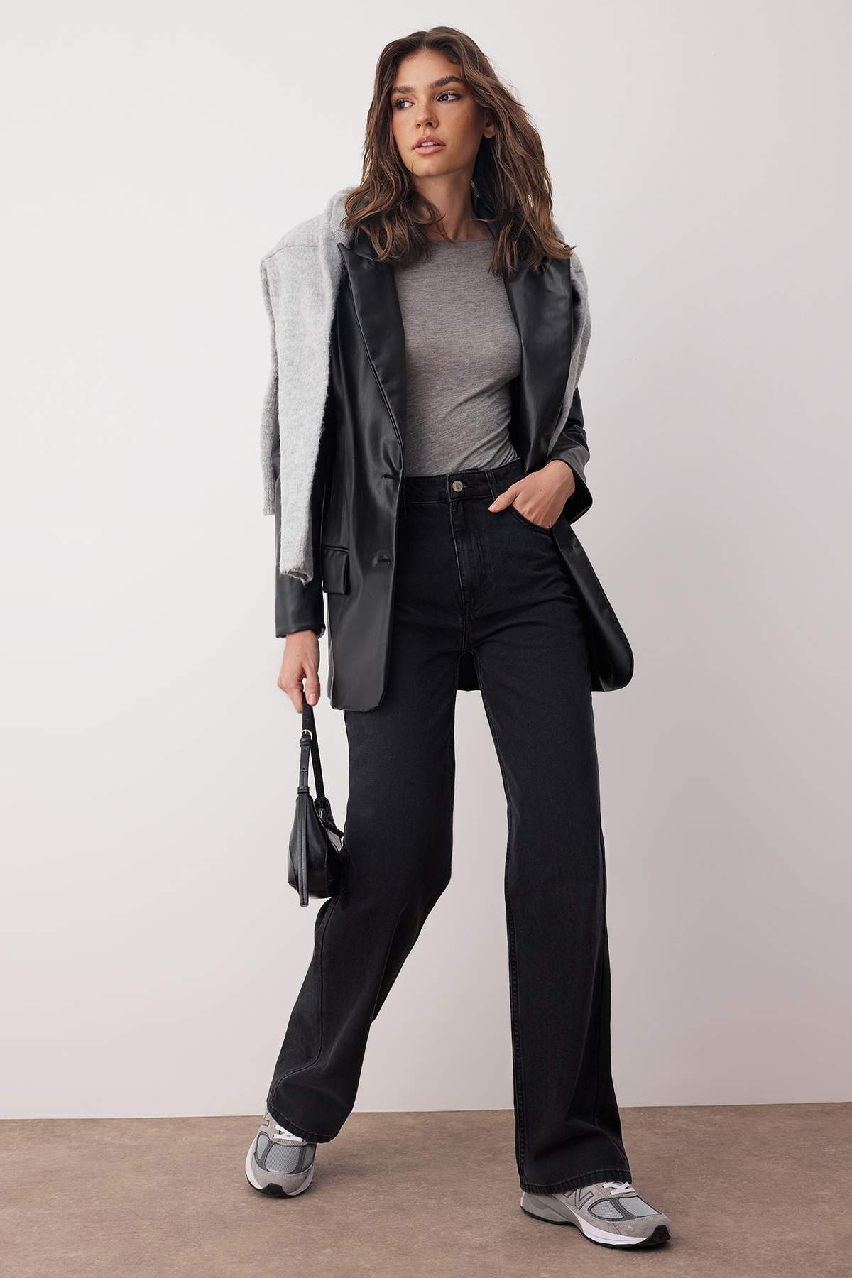 Trendyolmilla Açık Mavi Yüksek Bel Wide Leg Jeans TWOSS25JE00278