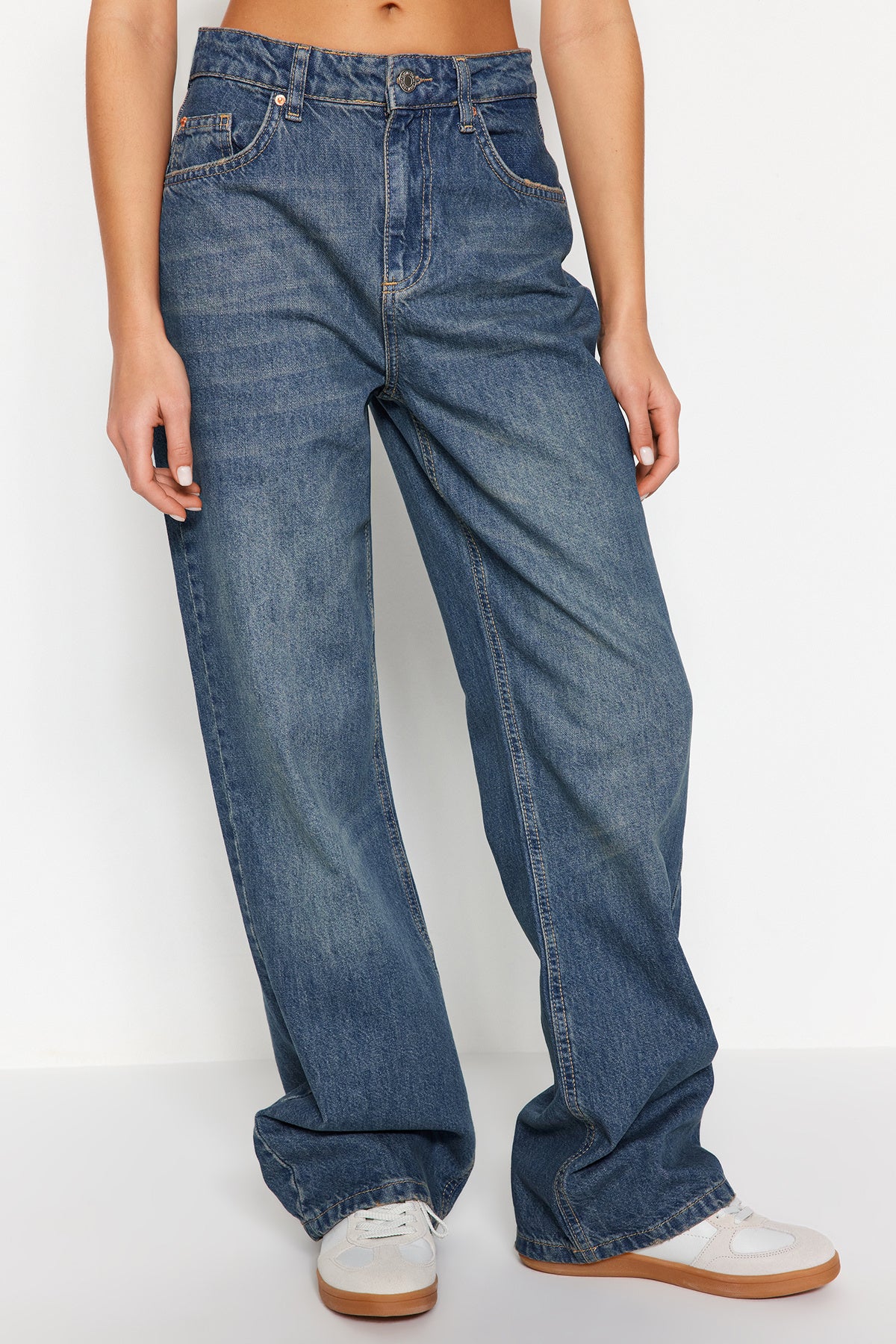 Mavi More Sustainable Soluk Efekt Vintage Yüksek Bel Wide Leg Jeans TWOSS24JE00050