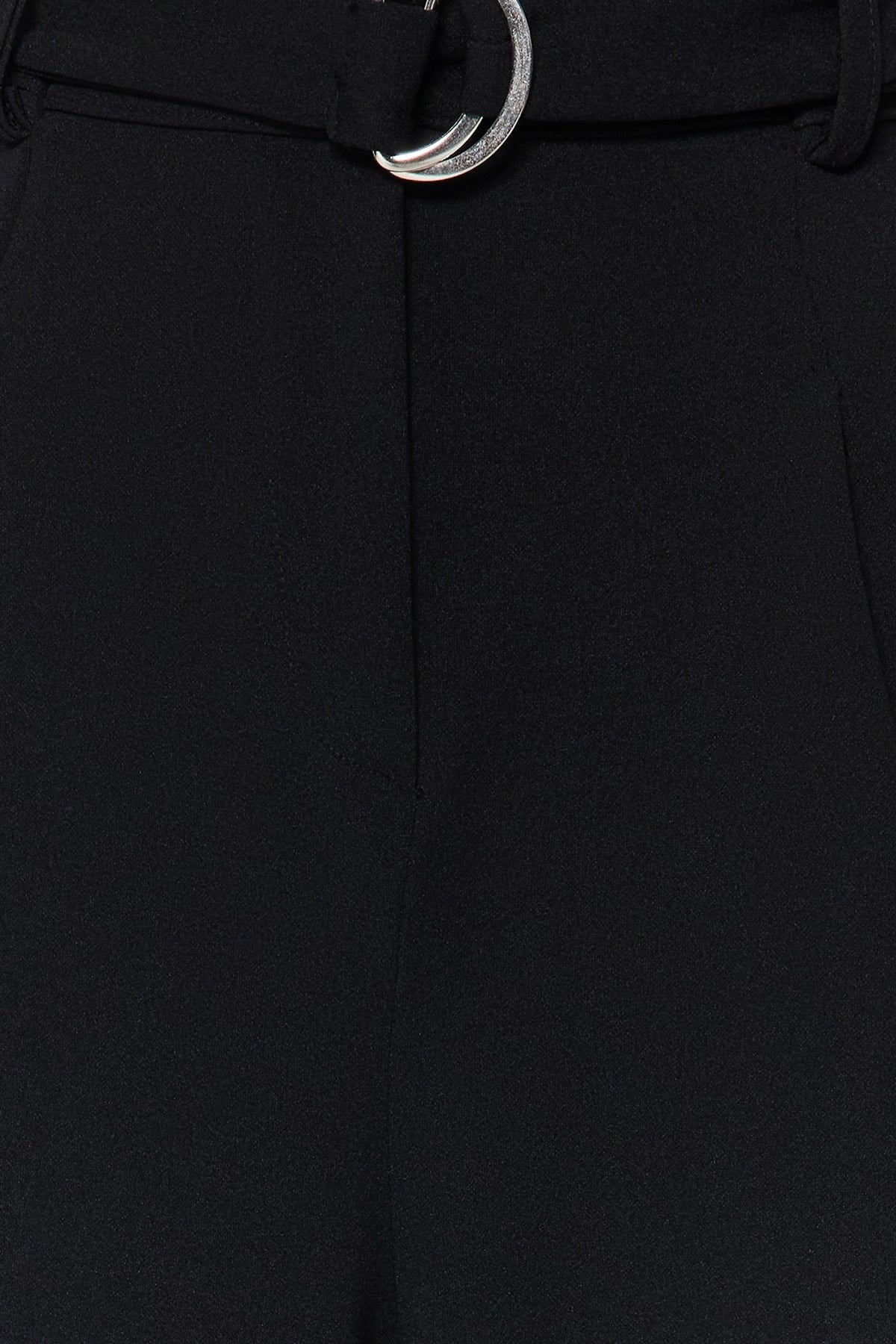 Trendyolmilla Koyu Kahverengi Kemerli Wideleg/Geniş Paça Yüksek Bel Smart Krep Kumaş Örme Pantolon TWOSS23PL00330