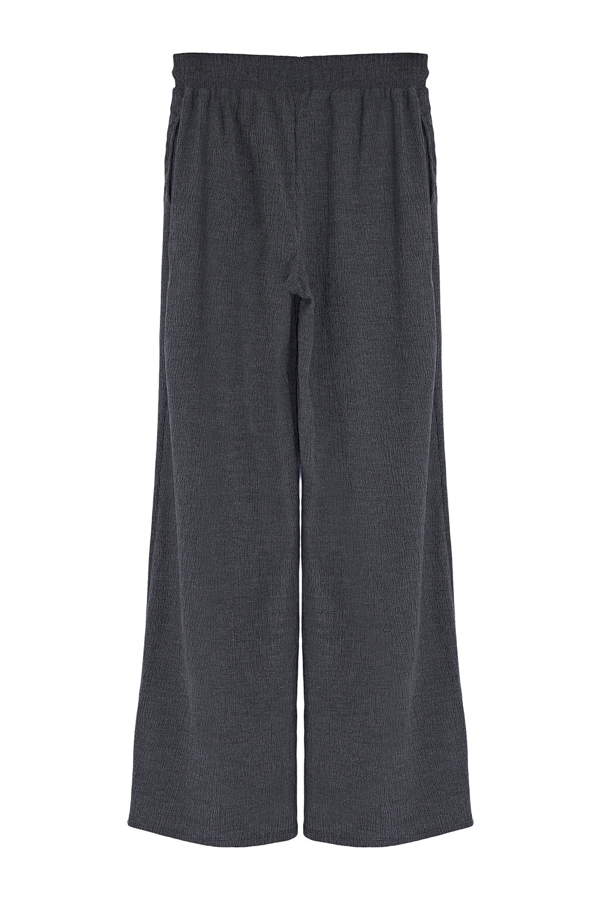 Premium Antrasit Wide Leg Esnek Örme Pantolon TWOSS24PL00054