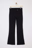 Siyah Bengalin Esnek Kumaş Flare Düşük Bel Pantolon TWOSS26PL00006