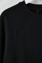 Trendyolmilla Antrasit Relaxed/Rahat Kalıp Basic Reglan Kol Bisiklet Yaka Örme Sweatshirt TWOAW26SW00030
