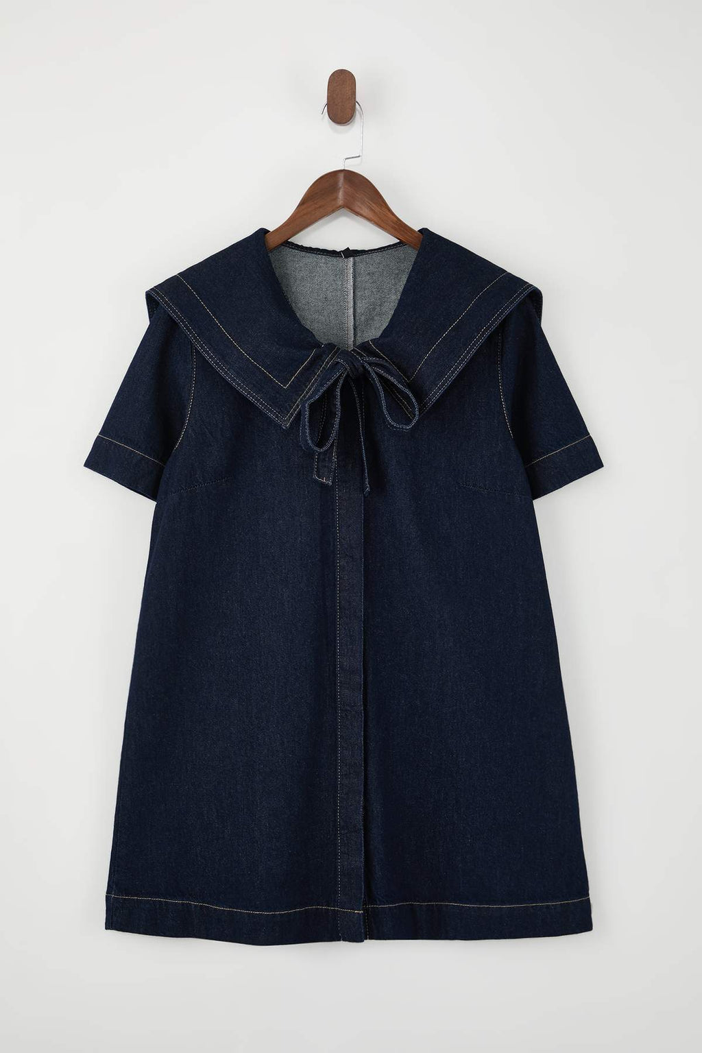 Mavi Bebe Yaka Detaylı %100 Pamuk Mini Denim Elbise TWOSS26EL00041