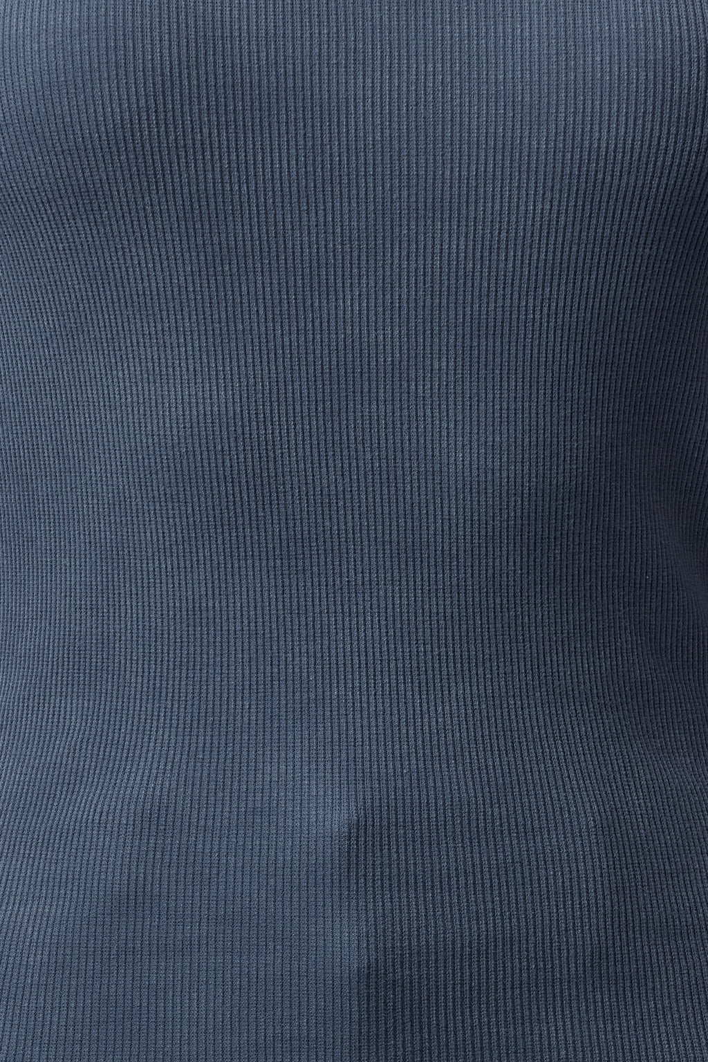 Indigo Eskitme/Soluk Efektli Fitilli Havuz Yaka Vücuda Oturan Pamuklu Örme Bluz TWOAW24BZ00301