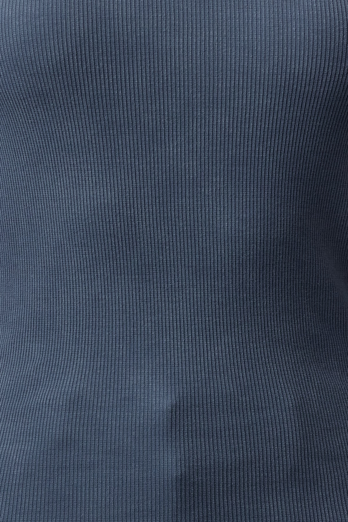 Indigo Eskitme/Soluk Efektli Fitilli Havuz Yaka Vücuda Oturan Pamuklu Örme Bluz TWOAW24BZ00301