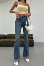 Trendyolmilla Antrasit Yüksek Bel Orta Esnek İspanyol Paça Flare Jeans TWOAW26JE00050