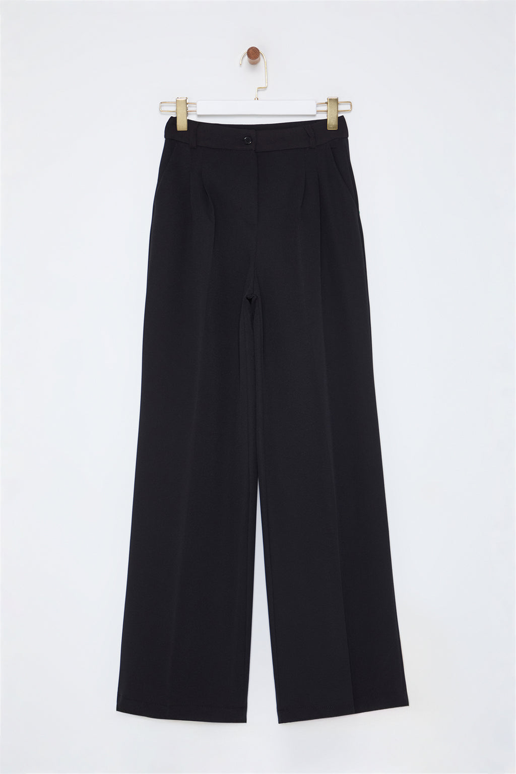 Trendyolmilla Bordo Pilili Wide Leg/Geniş Paça  Pantolon TWOAW25PL00109