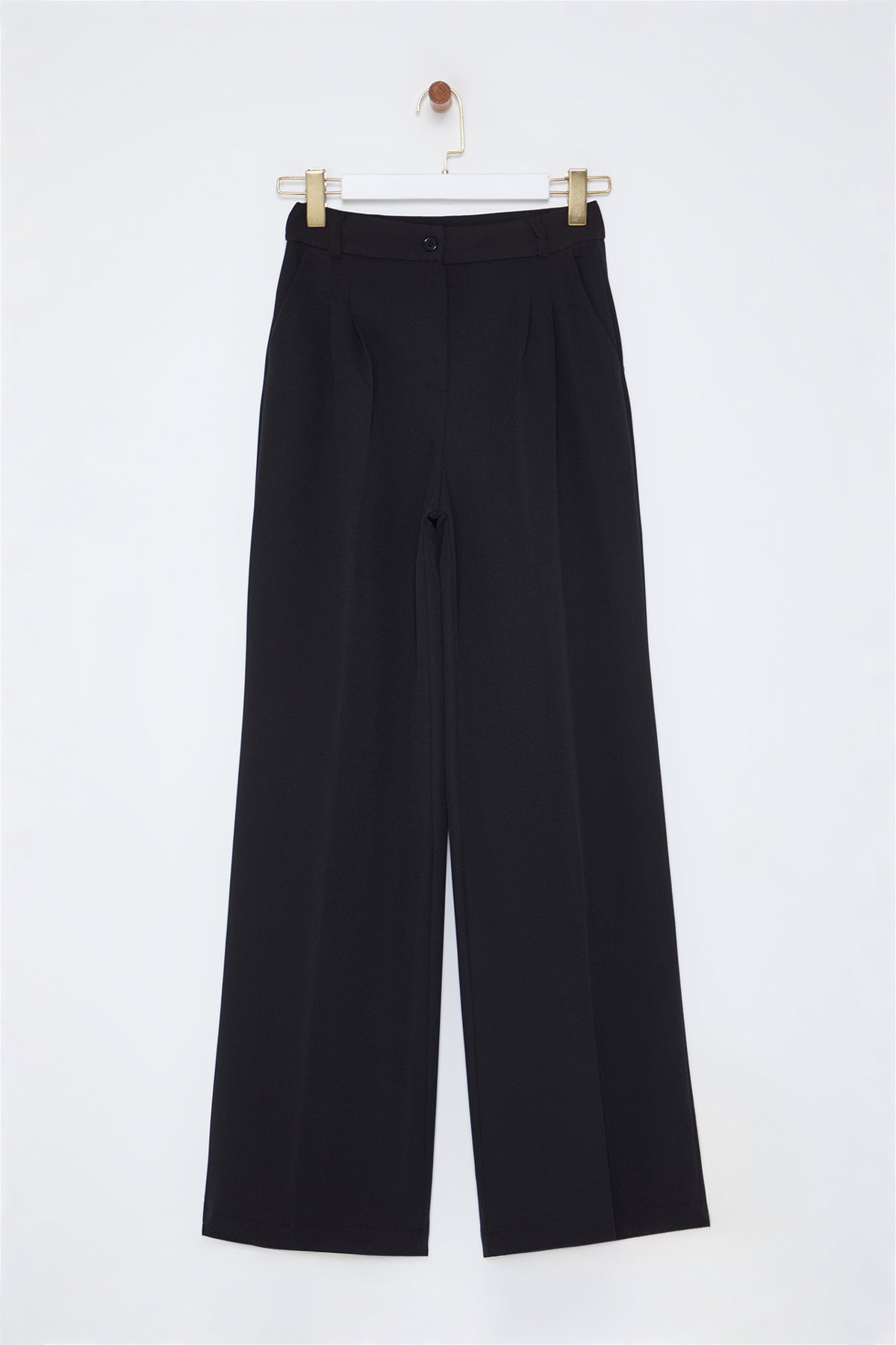 Trendyolmilla Bordo Pilili Wide Leg/Geniş Paça  Pantolon TWOAW25PL00109