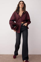 Siyah Yüksek Bel Wide Leg Geniş Paça %100 Pamuk Non-Stretch Jeans TWOAW24JE00073