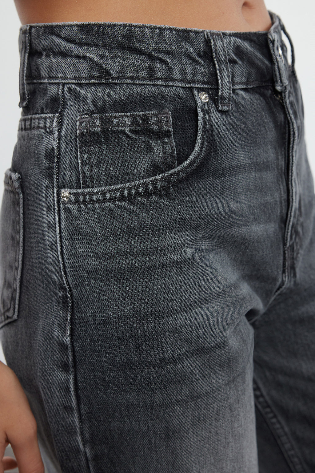 Trendyolmilla Açık Mavi-6001  Yüksek Bel Wide Leg Jeans TWOAW25JE00101