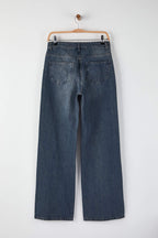 Trendyolmilla Koyu Mavi Yüksek Bel Geniş Paça Wide Leg Jeans TWOAW26JE00119