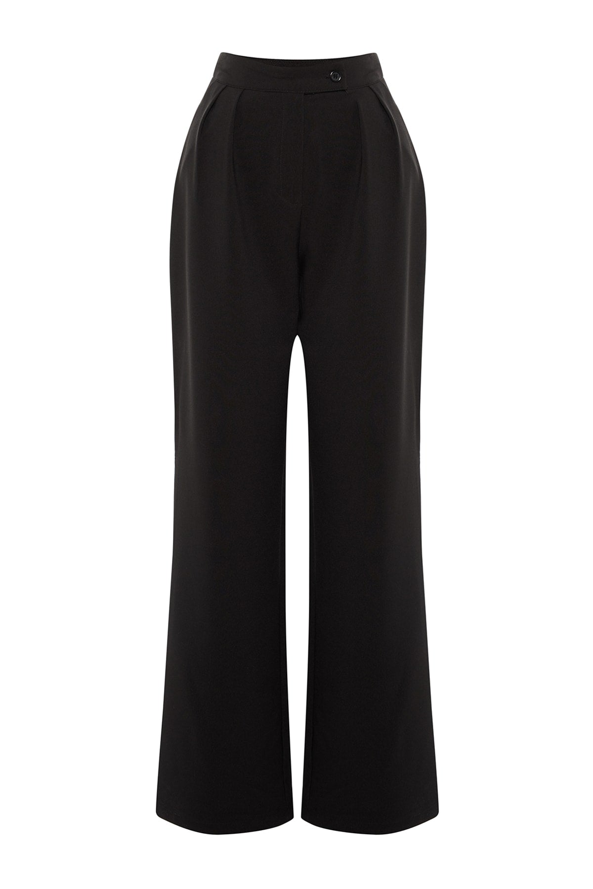 Trendyolmilla Ekru Wide Leg/Geniş Paça Yüksek Bel Dokuma Kumaş Pantolon TWOAW22PL0066