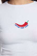 Trendyolmilla Açık Pembe Premium Viskon Bisiklet Yaka Crop Esnek Örme Bluz TWOAW24BZ00116