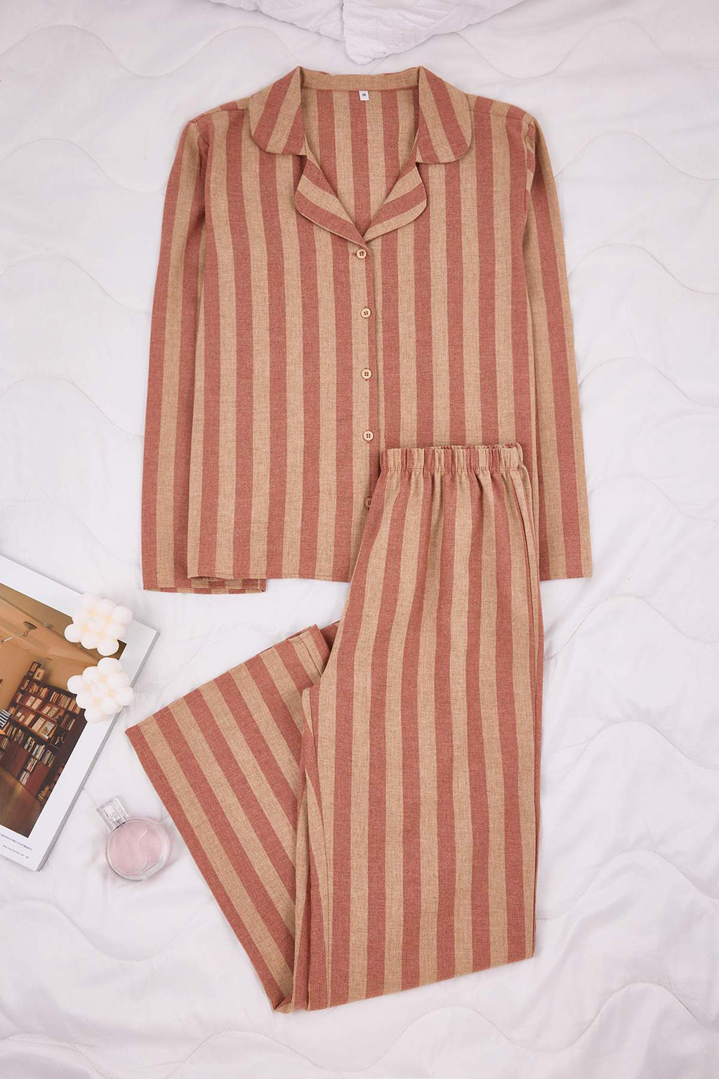 Trendyolmilla Lila-Çok Renkli Pamuklu Kalın/Kışlık Ekoseli Flanel Dokuma Pijama Takımı THMAW26PT00196