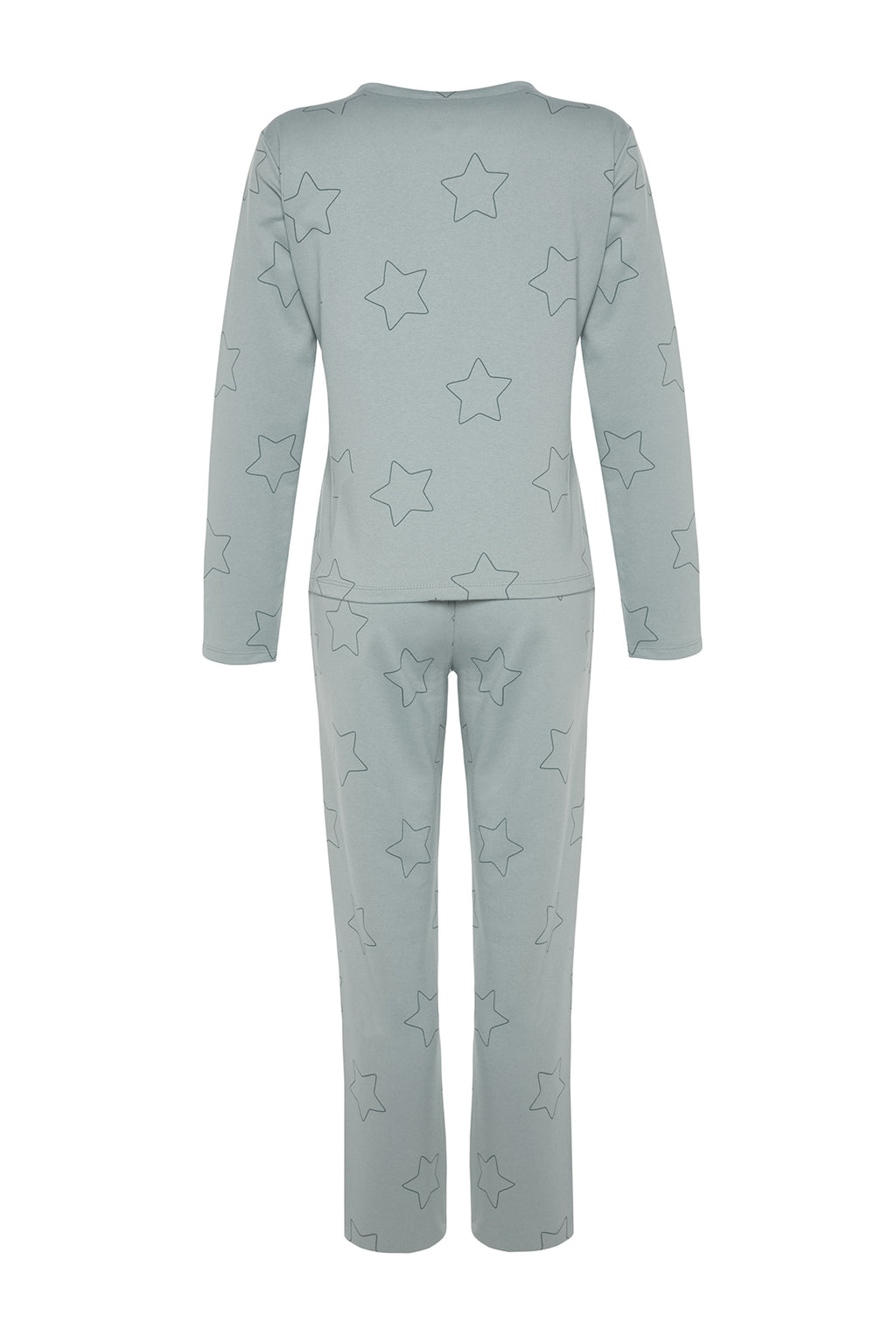 Mint %100 Pamuklu Yıldızlı Örme Pijama Takımı THMAW24PT00234