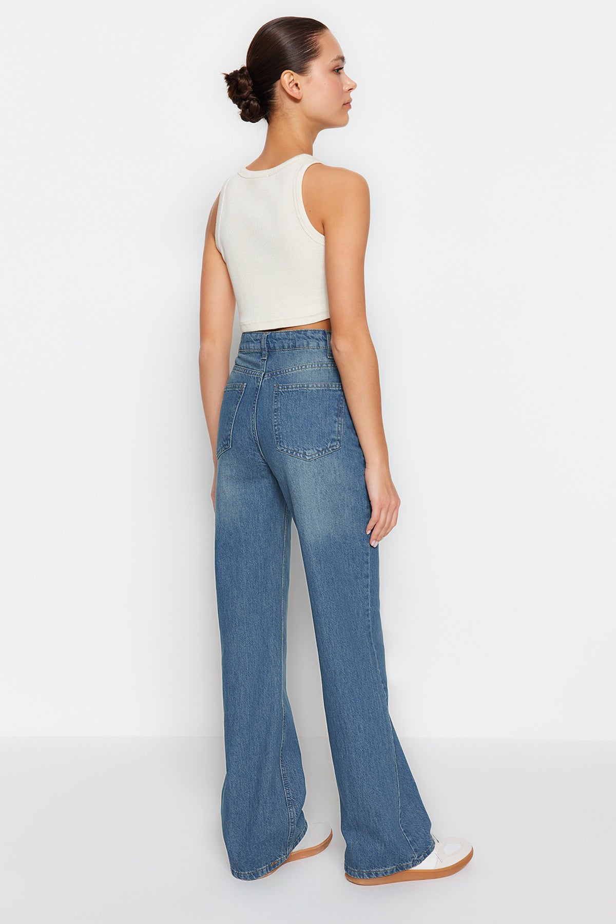Mavi More Sustainable Yüksek Bel Wide Leg Geniş Paça %100 Pamuk Non-Stretch Jeans TWOSS24JE00020