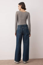 Trendyolmilla Vizon Yüksek Bel Bilek Boy Culotte %100 Pamuklu Jeans TWOAW26JE00190