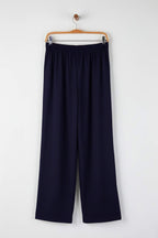 Trendyolmilla Taş Wide Leg Yumuşak Kumaşlı Pilili Esnek Örme Pantolon TWOAW26PL00138