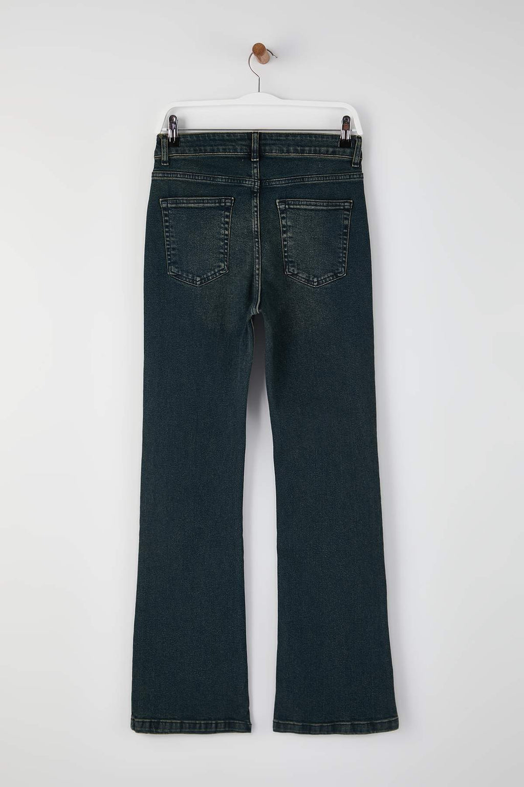 Mavi-Yeşil Soluk Efektli Yüksek Bel Orta Esnek Flare Jeans TWOSS26JE00022
