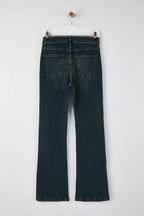 Mavi-Yeşil Soluk Efektli Yüksek Bel Orta Esnek Flare Jeans TWOSS26JE00022