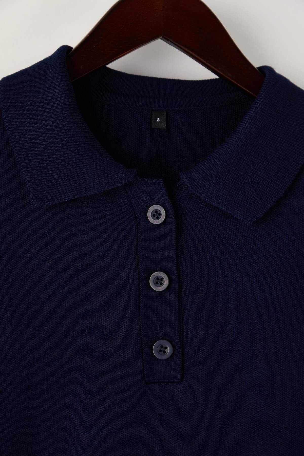 Trendyolmilla Siyah Renk Bloklu Kısa / Mini Polo Yaka Triko Elbise TWOAW26EL00105