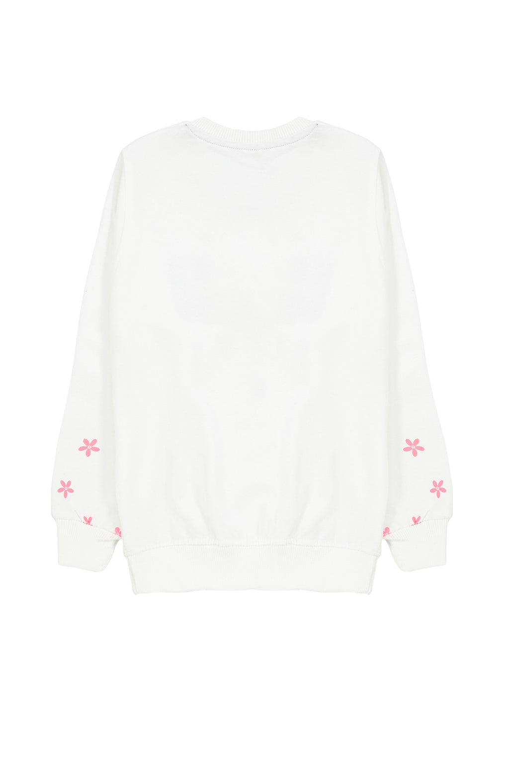 Trendyolmilla Lila Kız Çocuk Mevsimlik-İnce Kedi Desenli Örme Sweatshirt TKDAW25SW00008