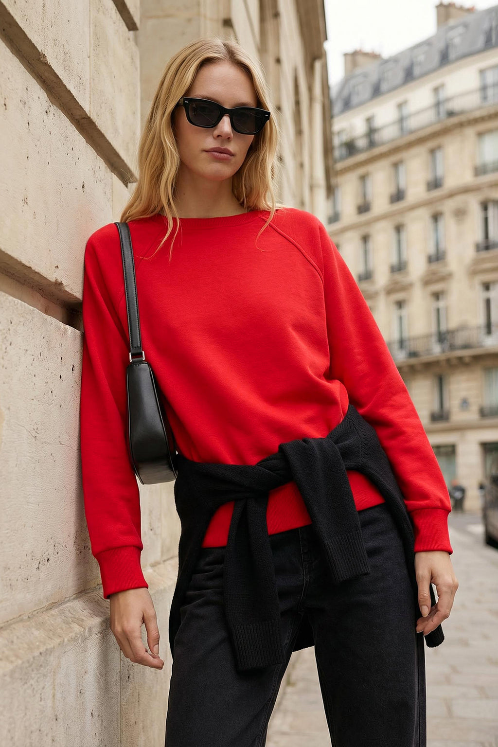 Trendyolmilla Antrasit Relaxed/Rahat Kalıp Basic Reglan Kol Bisiklet Yaka Örme Sweatshirt TWOAW26SW00030