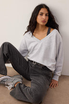 Trendyolmilla Teen Lacivert 2'li Düşük Omuzlu Örme Sweatshirt TWOAW26SW00149