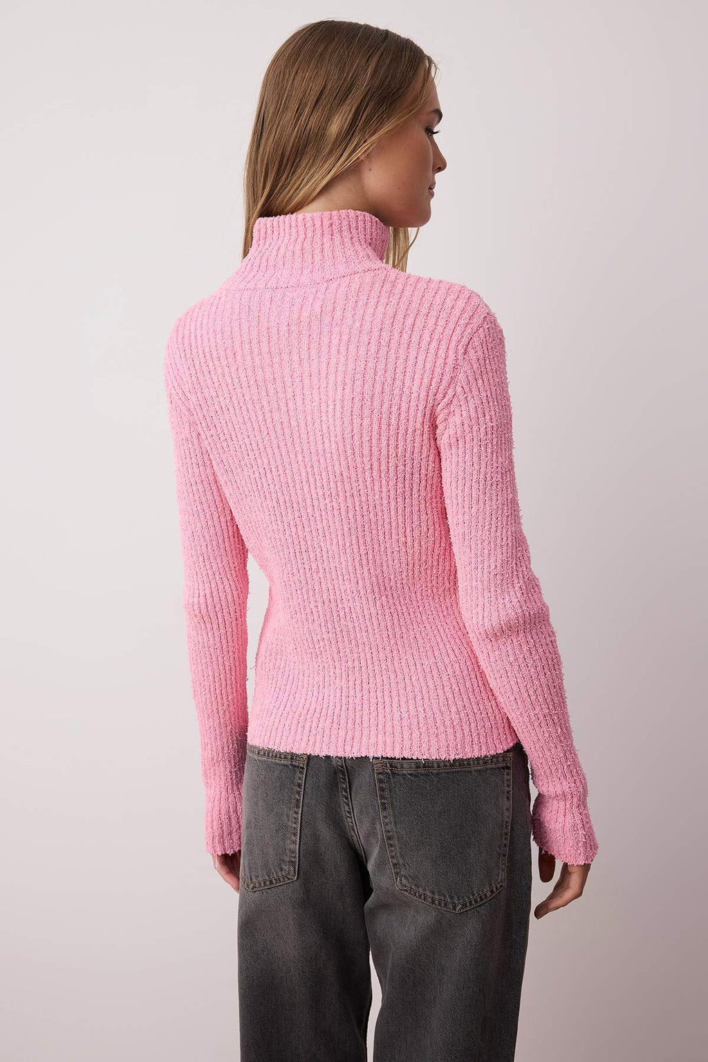 Trendyolmilla Wardrobe Essentials Lacivert Fermuarlı Dik Yaka Yumuşak Dokulu Pamuklu Triko Hırka TWOAW26HI00088