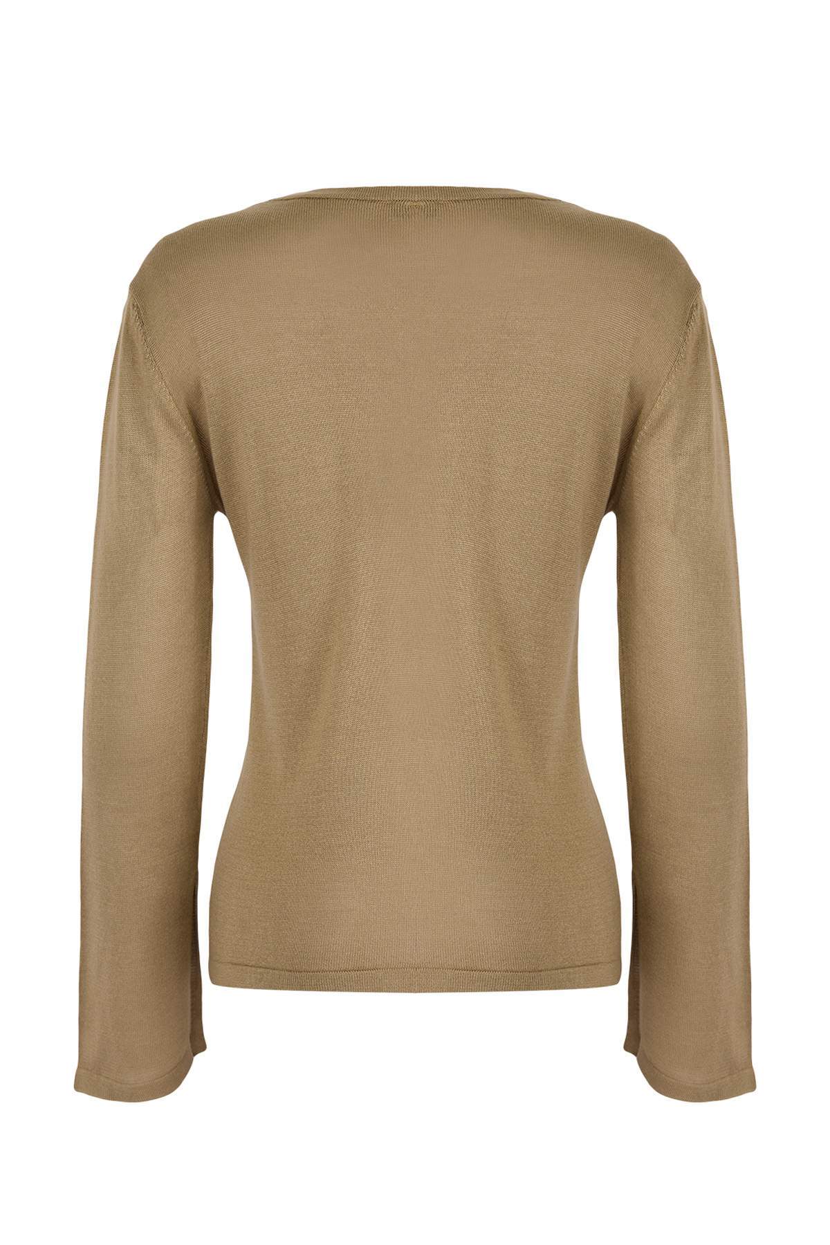 Trendyolmilla Antrasit  V Yaka Basic Triko Kazak TWOAW26KZ00101