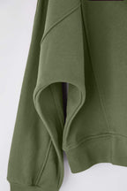 Trendyolmilla Mürdüm Premium Oversize/Geniş Kalıp Dik Yaka Kalın İçi Polarlı Örme Sweatshirt TWOAW26SW00205