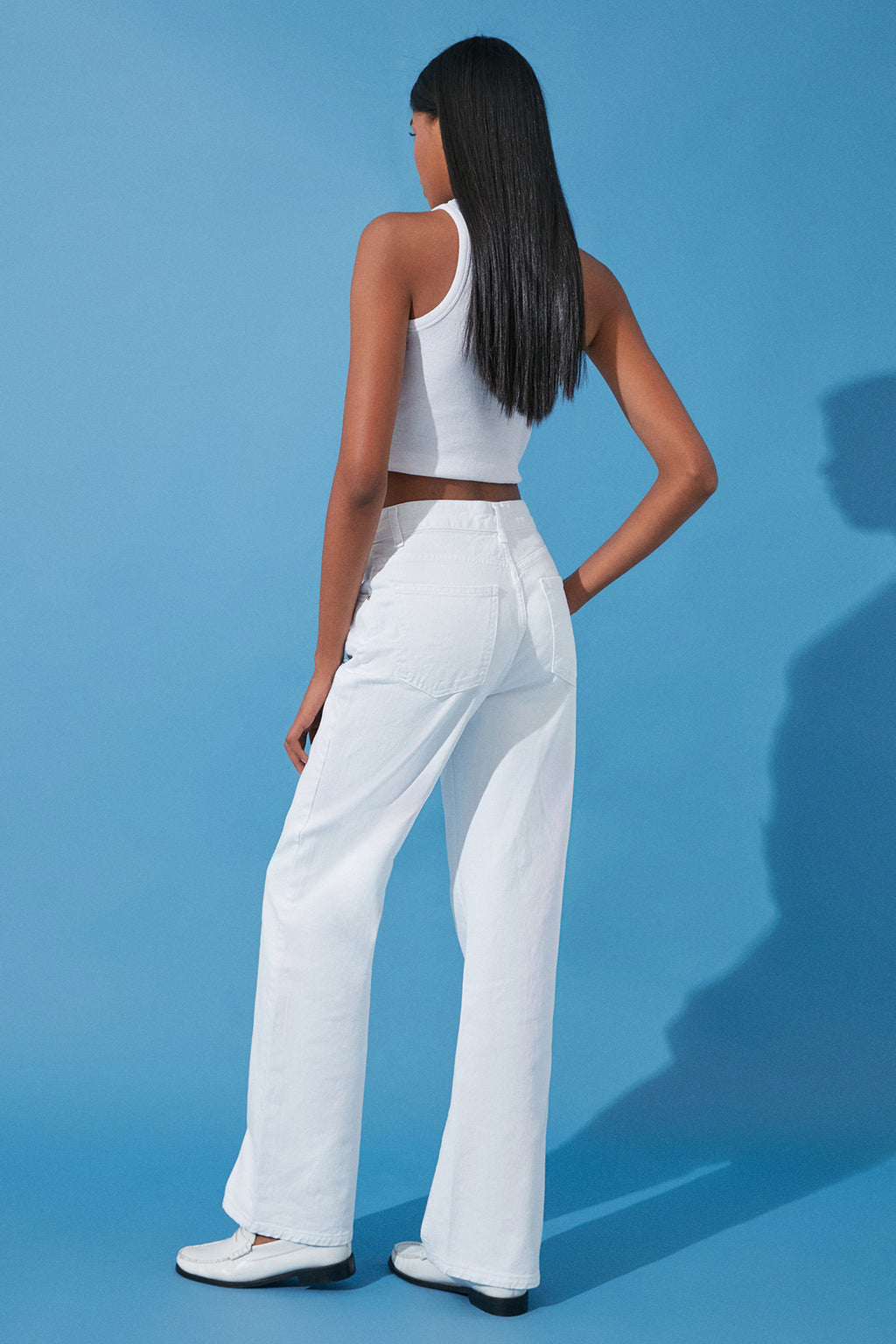 Trendyolmilla Açık Mavi Yüksek Bel Wide Leg Jeans TWOSS24JE00140