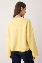 Trendyolmilla Antrasit Kalın Şardonsuz İspanyol Kol Dikiş Detaylı Relaxed Örme Sweatshirt TWOAW26SW00110
