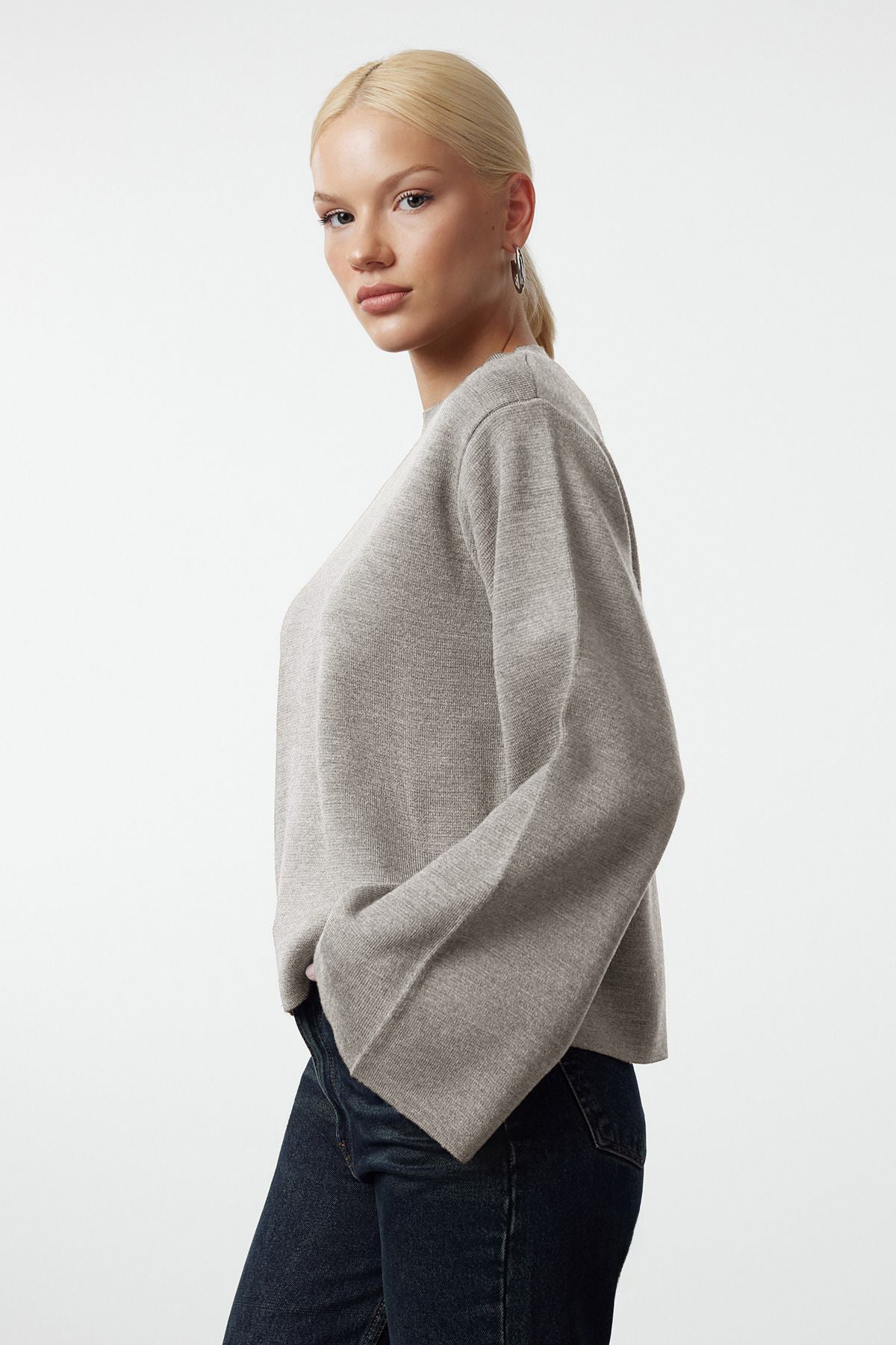 Trendyolmilla More Sustainable Taş Basic Triko Kazak TWOAW25KZ00313