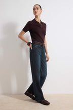 Trendyolmilla Koyu Mavi  Yüksek Bel Wide Leg Jeans TWOAW26JE00228