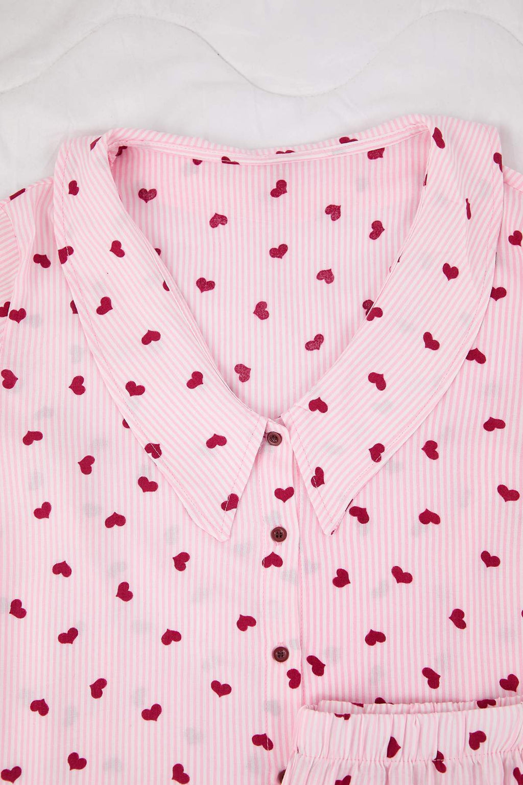 Trendyolmilla Pembe Çizgili Viskon Dokuma Pijama Takımı THMAW26PT00106