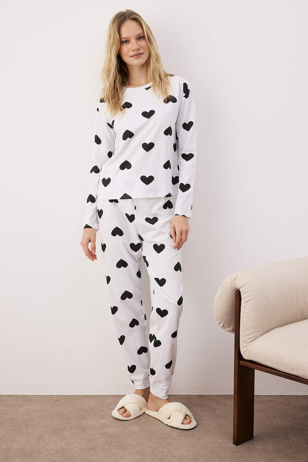 Trendyolmilla Indigo %100 Pamuklu Kalpli Örme Pijama Takımı THMAW21PT0566