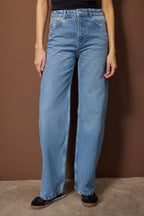Trendyolmilla Açık Mavi Yüksek Bel Wide Leg Palazzo Jeans TWOAW26JE00251