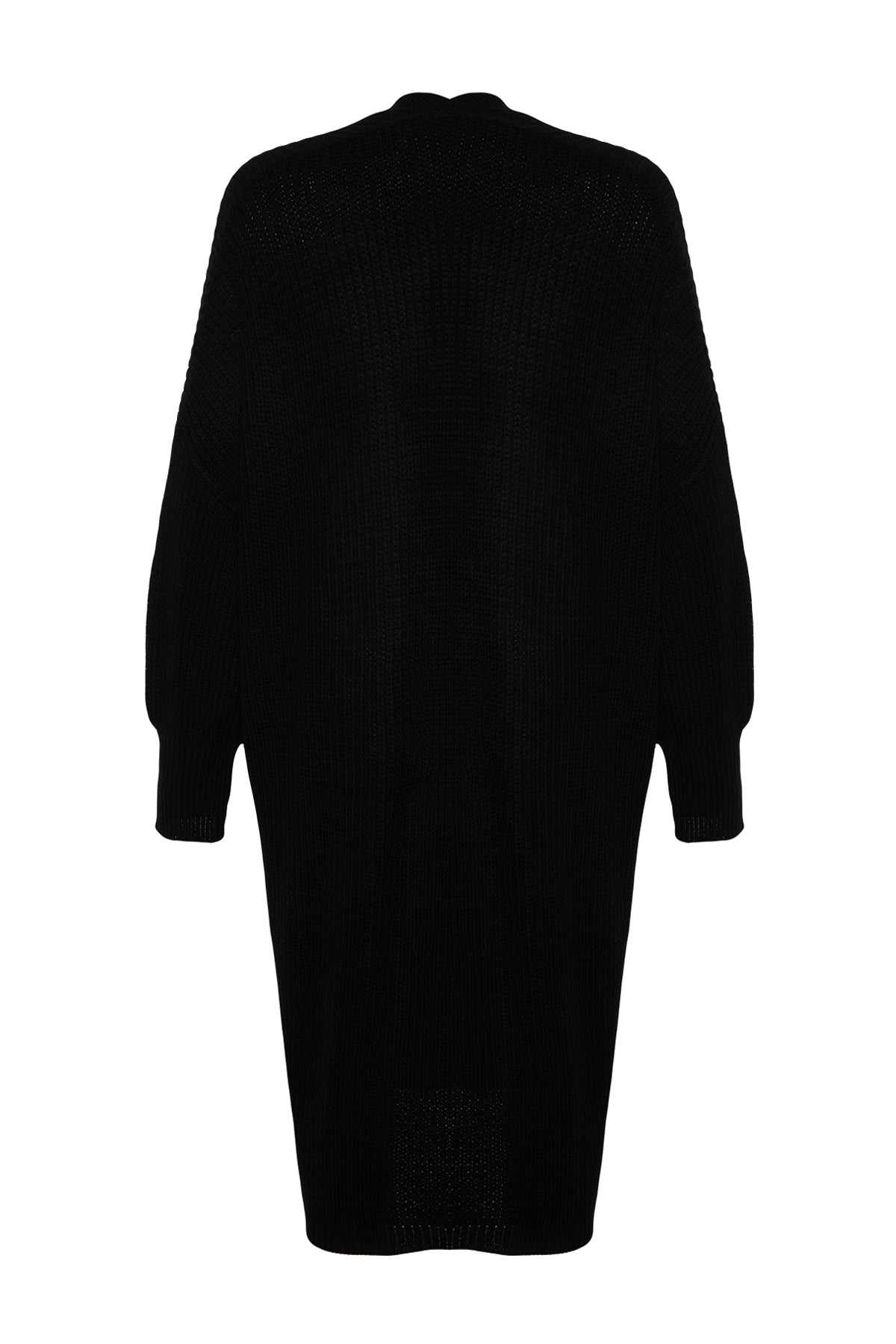 Siyah Maxi Basic Geniş Kalıp Triko Hırka TWOAW24HI00096
