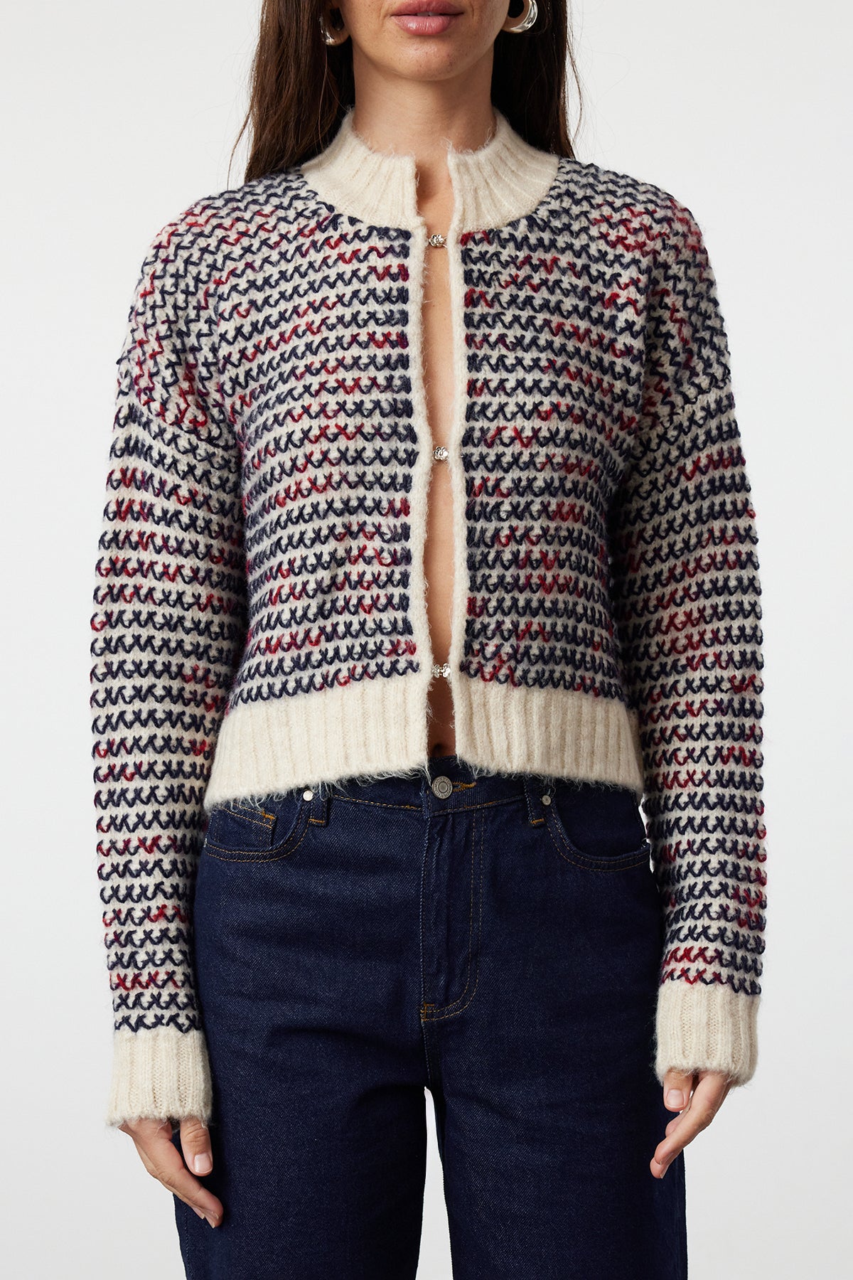 Trendyolmilla Kahverengi Yumuşak Dokulu Degrade Triko Hırka TWOAW24HI00052