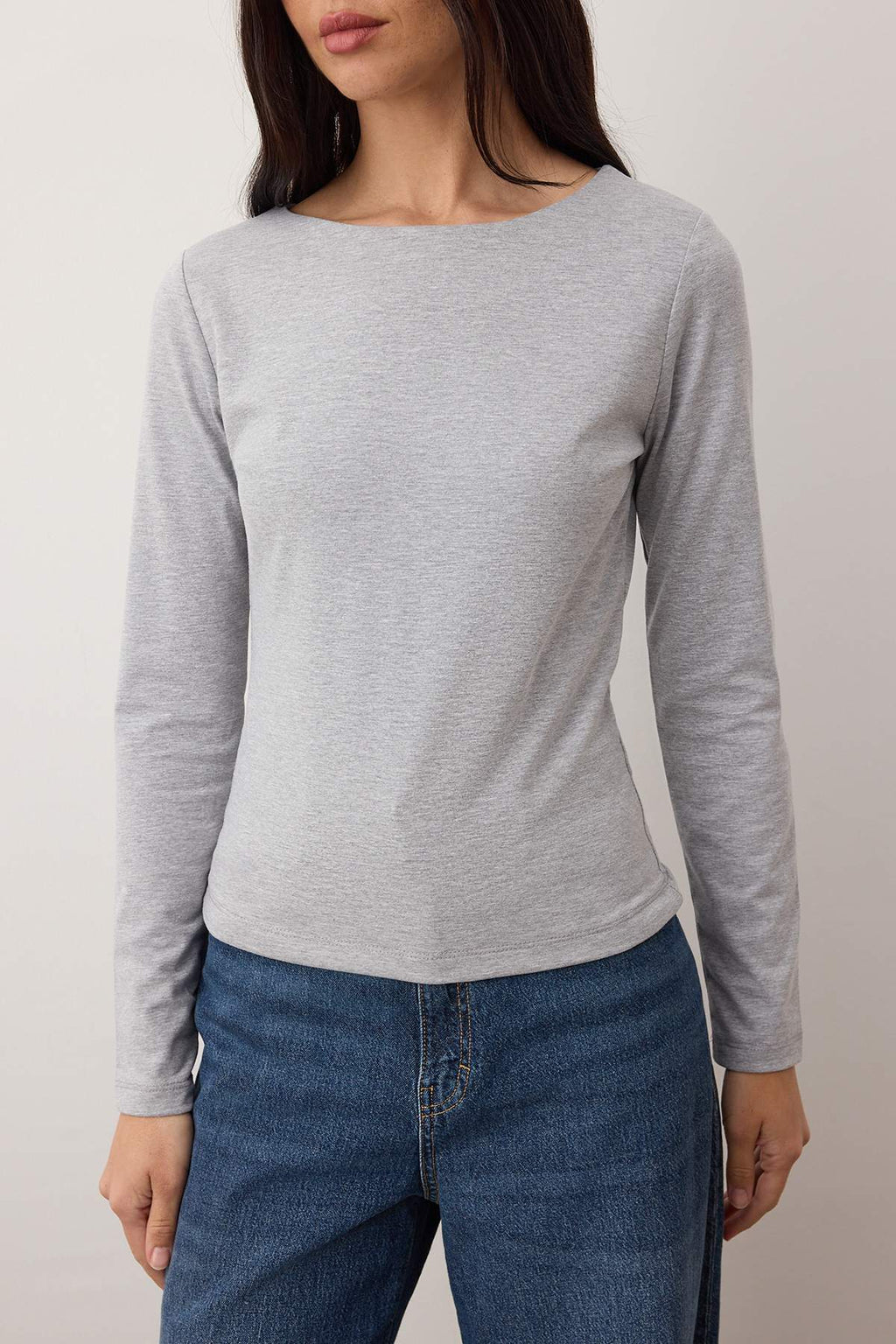 Trendyolmilla Taş-Bordo İkili Paket Kayık Yaka Fitted/Vücuda Oturan Örme Bluz TWOAW25BZ00062