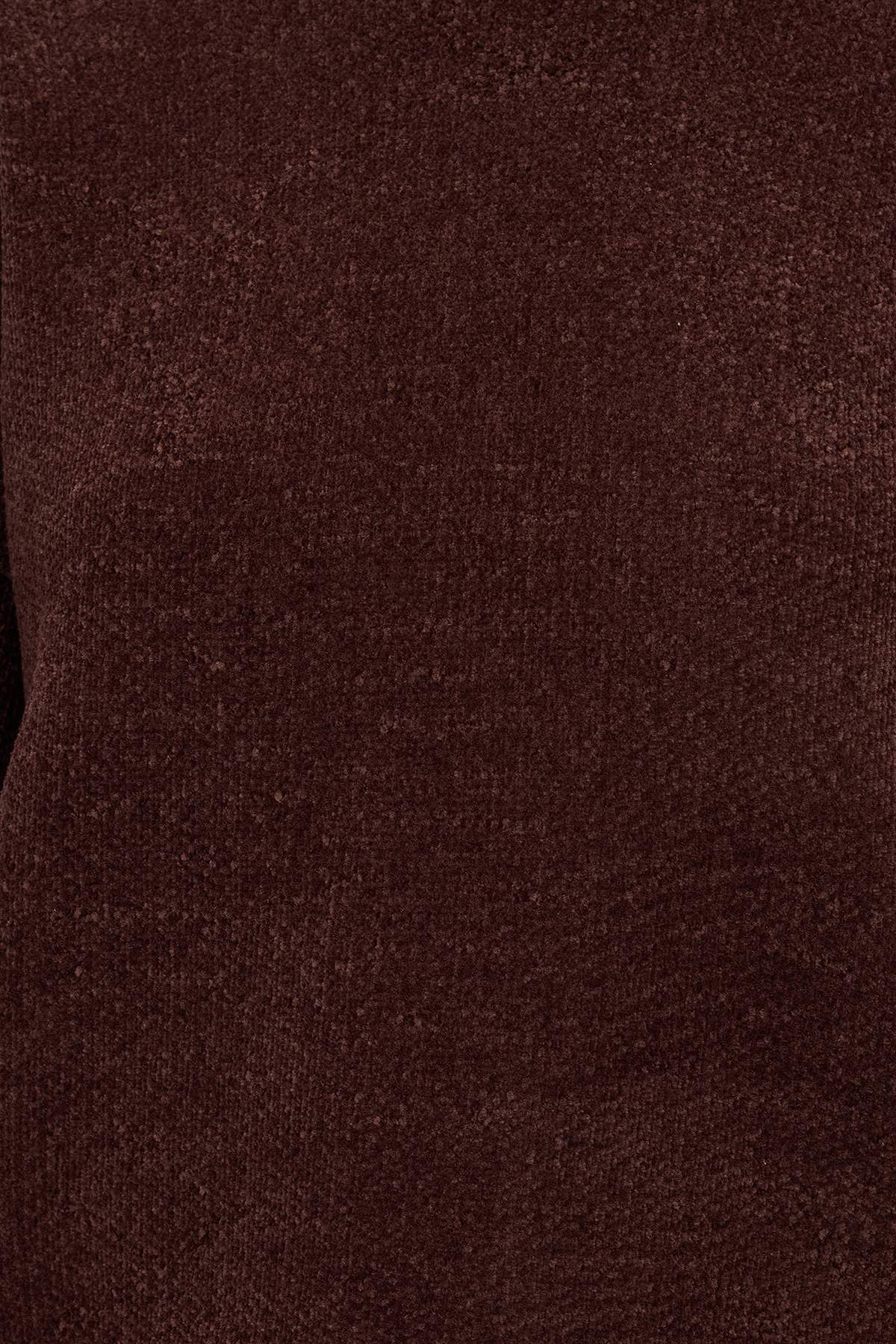 Trendyolmilla Kahverengi Geniş Kalıp Özel İplik Triko Kazak TWOAW26KZ00090