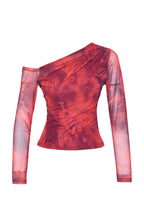 Trendyolmilla Antrasit Tül Fitted/Vücuda Oturan Astarlı Asimetrik Yaka Bluz TWOAW24BZ00051