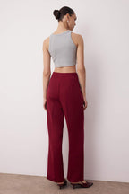 Trendyolmilla Ekru Wide Leg/Geniş Paça Yüksek Bel Dokuma Kumaş Pantolon TWOAW22PL0066