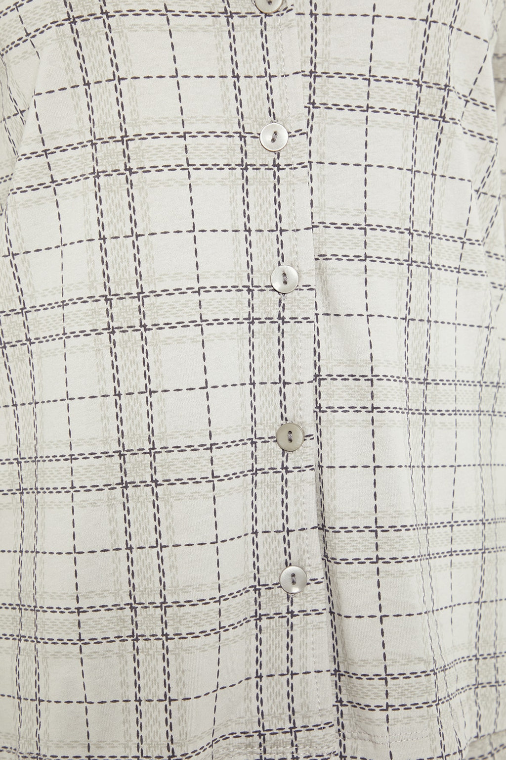 Trendyolmilla Gri %100 Pamuklu Ekoseli Örme Pijama Takımı THMAW20PT0266