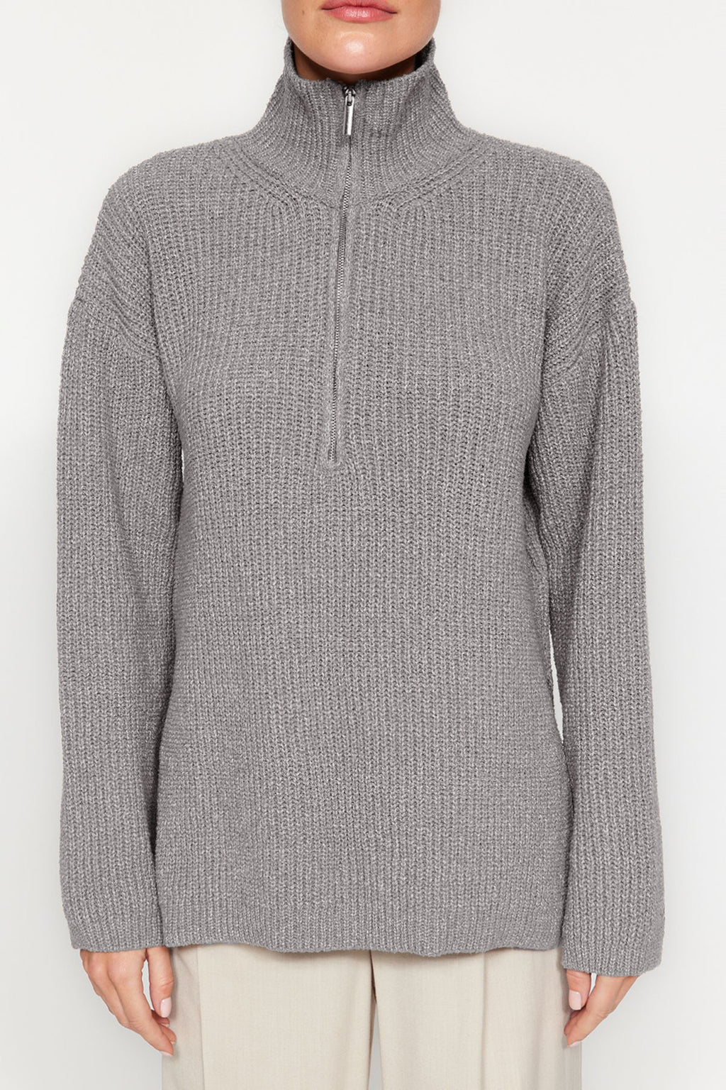 Trendyolmilla More Sustainable Ekru Triko Kazak TWOAW24KZ01119