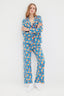 Trendyolmilla Mavi %100 Pamuklu Yılbaşı Temalı Örme Pijama Takımı THMAW22PT1204